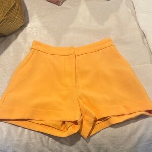 Cinq a Sept High Waist Orange Shorts